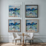 Bergsee mit Ruderer ca 1934 Ernst Ludwig Kirchner framed posters mockup