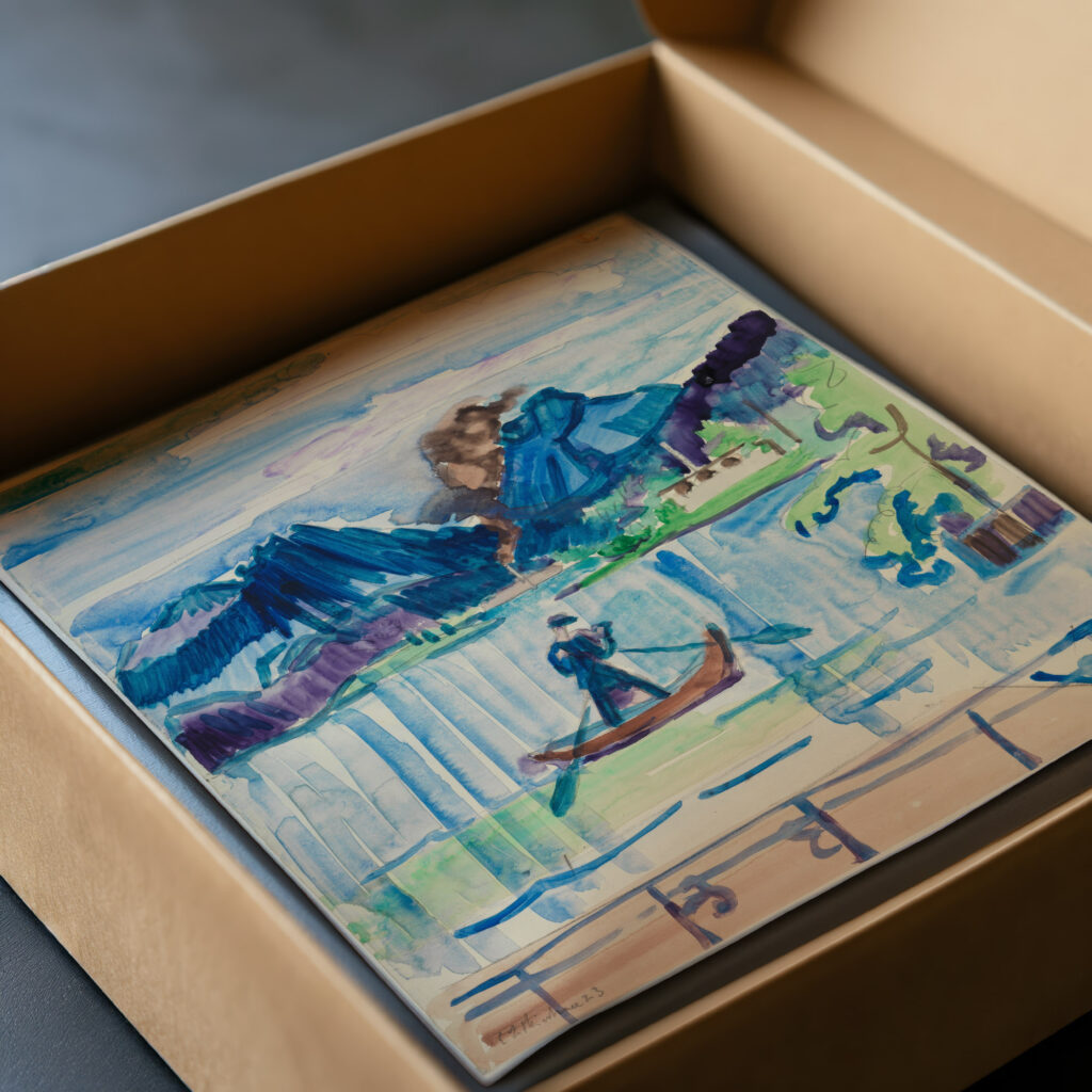 Bergsee mit Ruderer ca 1934 Ernst Ludwig Kirchner video mockup