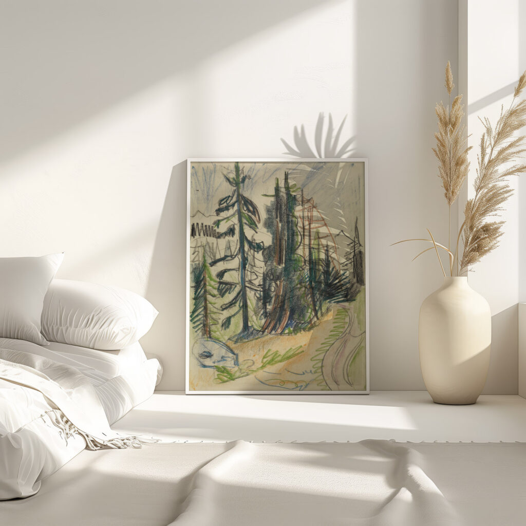 Bergtannen und Weg ca 1918 Ernst Ludwig Kirchner 4 mockup