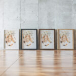 Bermuda Houses Seen Through Trees 1918 Charles Demuth framed posters mockup
