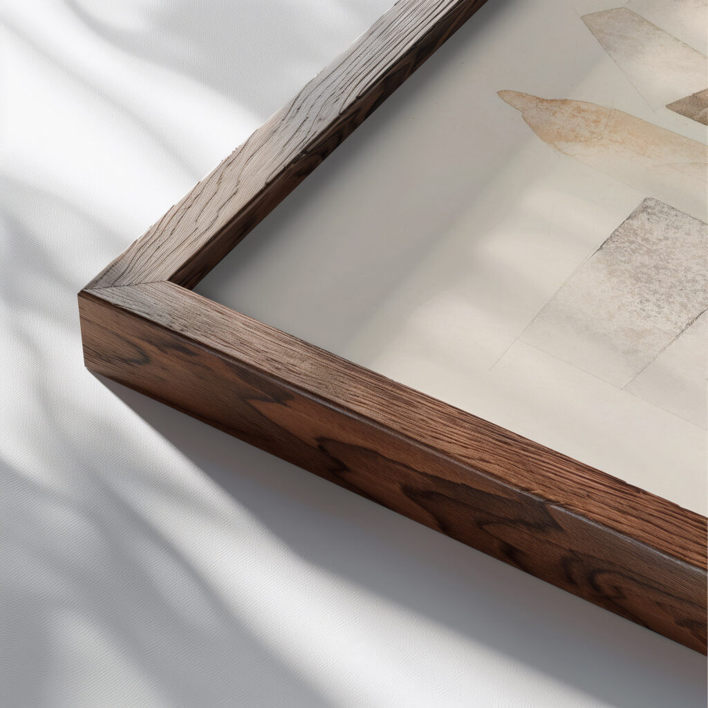 Bermuda Landscape No. 2 1917 Charles Demuth close up dark wood mockup