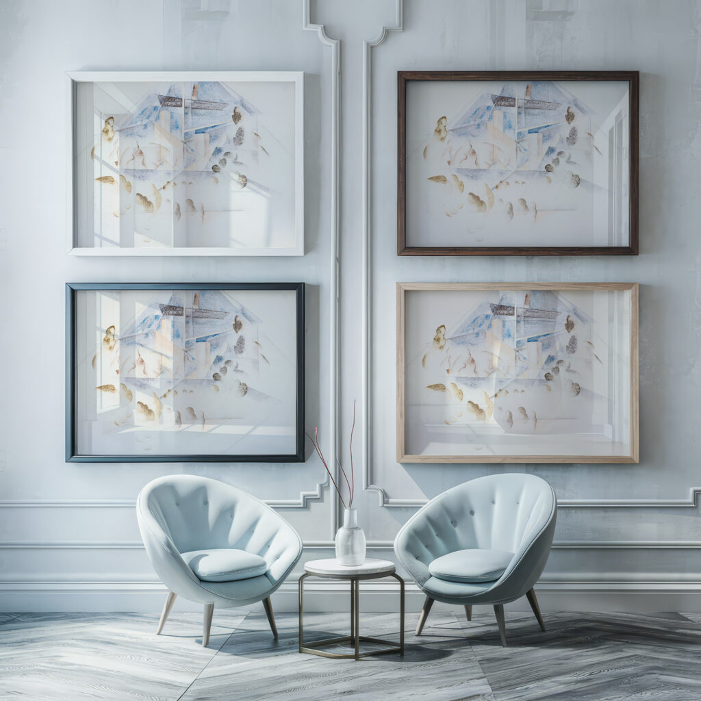 Bermuda Masts and Foliage 1917 Charles Demuth framed posters mockup