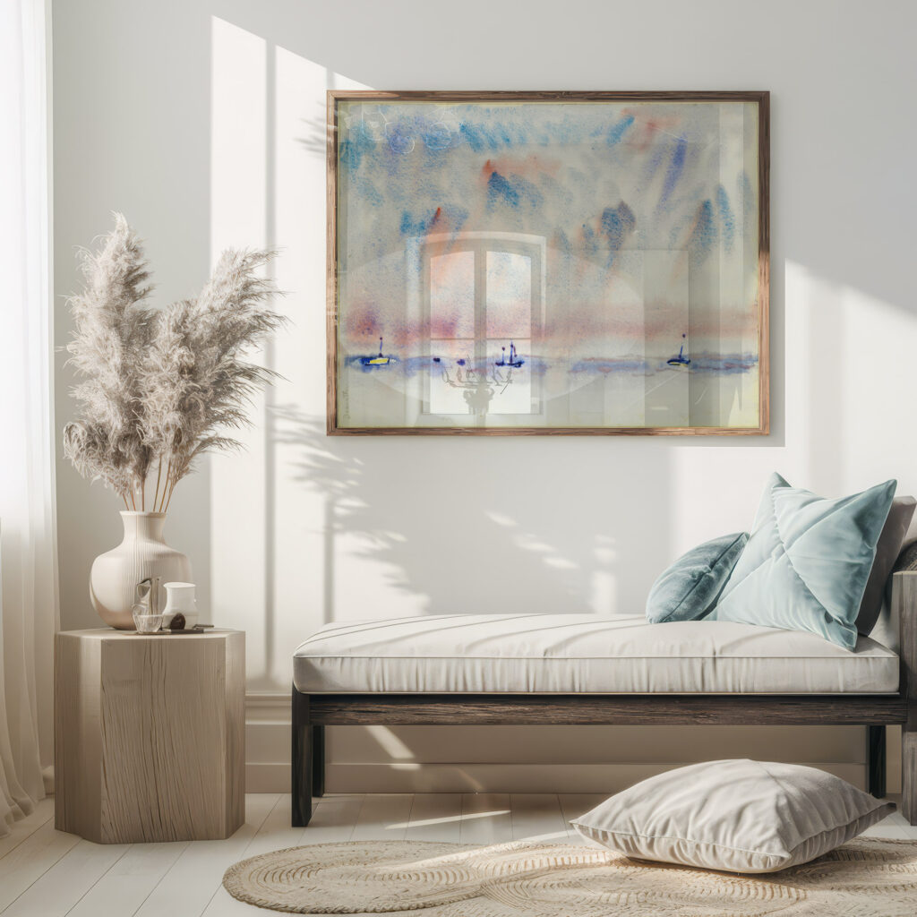 Bermuda Sky and Sea with Boats circa 1917 Charles Demuth 5 mockup