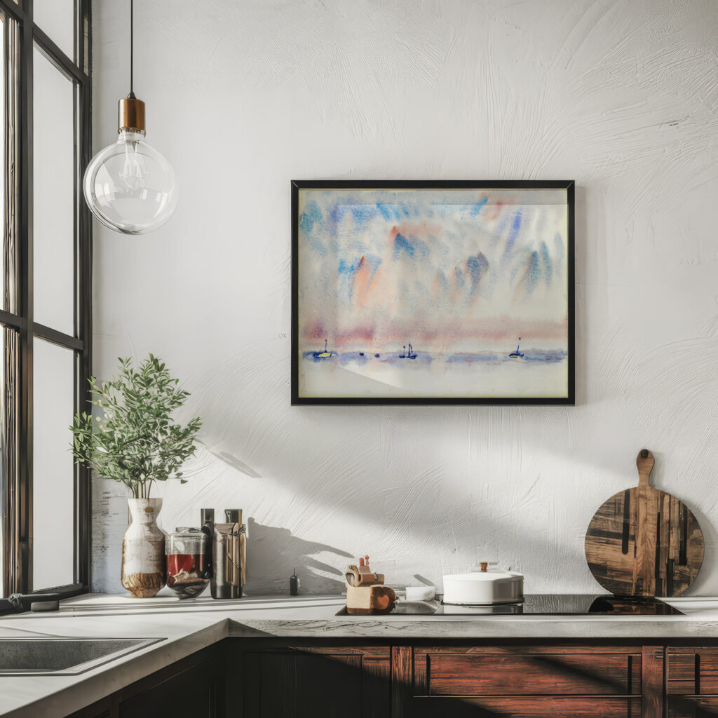 Bermuda Sky and Sea with Boats circa 1917 Charles Demuth 6 mockup