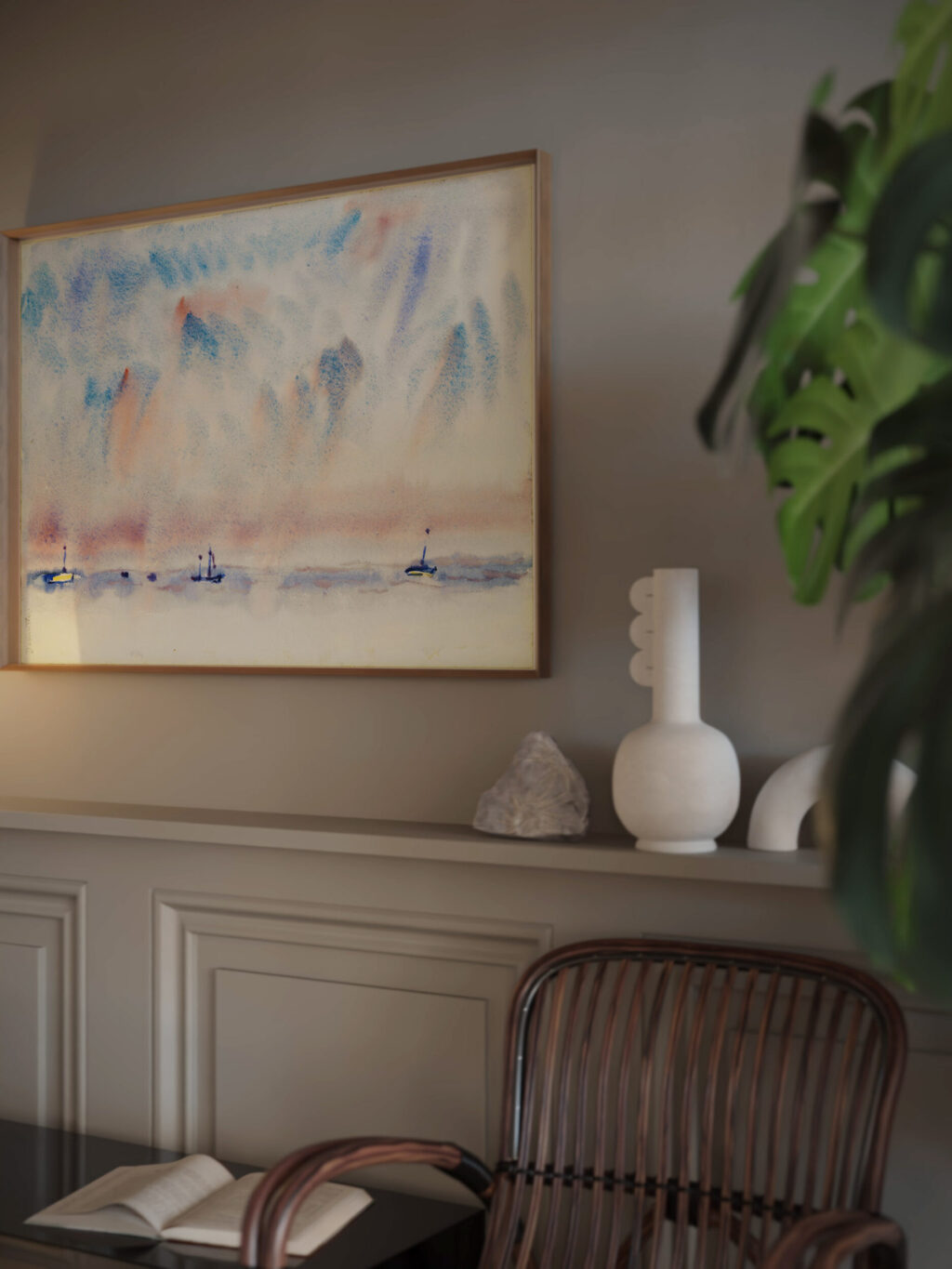 Bermuda Sky and Sea with Boats circa 1917 Charles Demuth video mockup