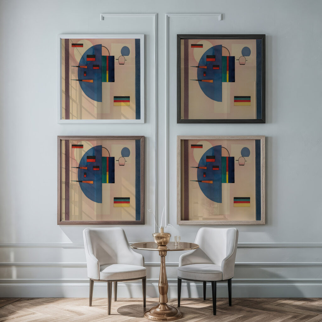 Beruhigt Calmed 1931 Wassily Kandinsky framed posters mockup