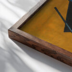 Beruhrung Contact 1924 Wassily Kandinsky close up dark wood mockup