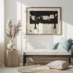 Besneeuwd plein met twee bomen 1928 Dick Ket 5 mockup