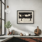 Besneeuwd plein met twee bomen 1928 Dick Ket 6 mockup