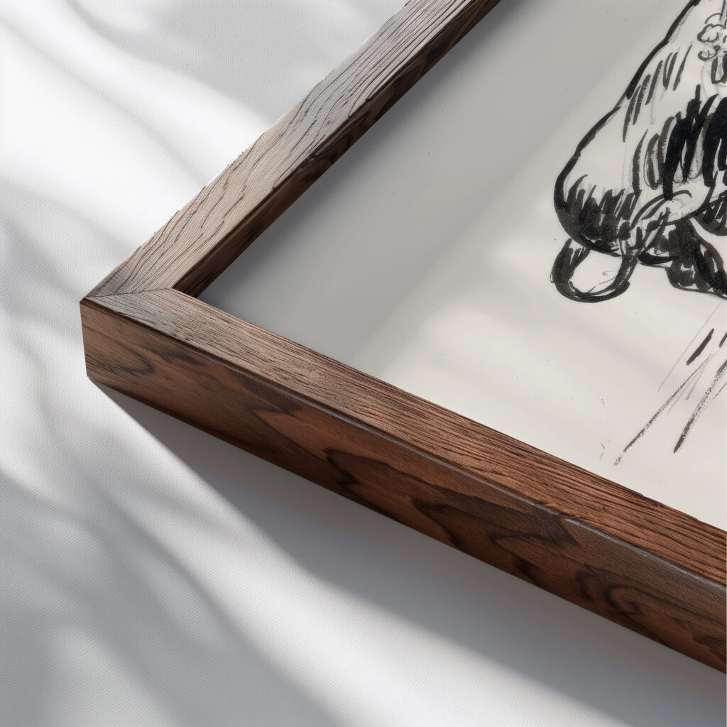 Betere in gemeenschap 1935 Leo Gestel close up dark wood mockup