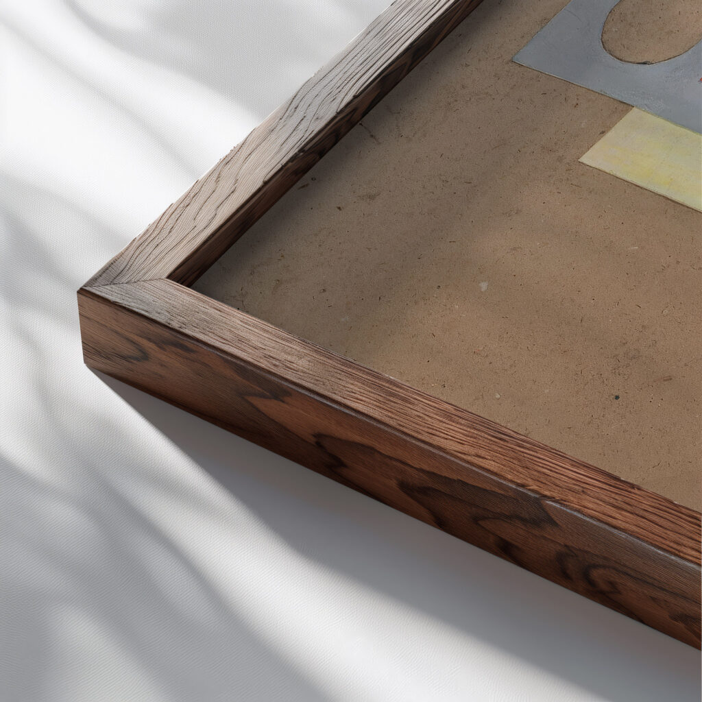 Bez tytulu Kompozycja LRGUD 1927 Mieczyslaw Szczuka close up dark wood mockup