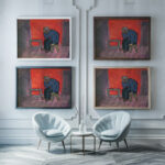 Biada artyscie biada i bieda po stokroc biada 1948 Marian Kopf framed posters mockup