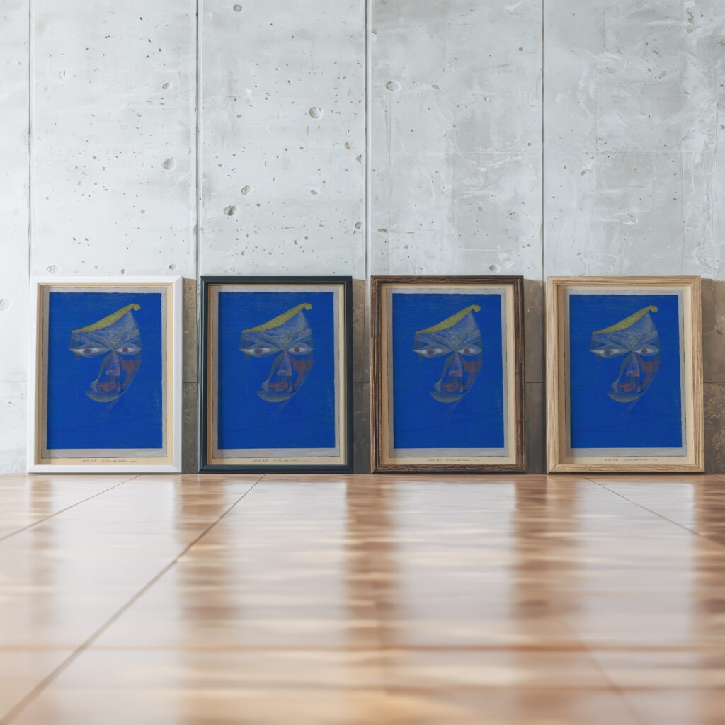 Bildnis eines Asiaten Portrait of an Oriental 1924 Paul Klee framed posters mockup