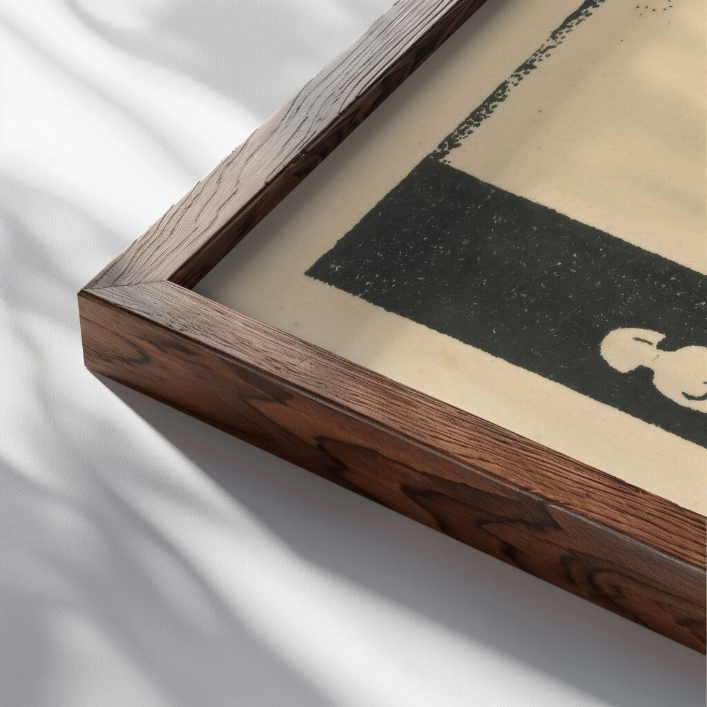 Bio 1924 Mikulas Galanda close up dark wood mockup