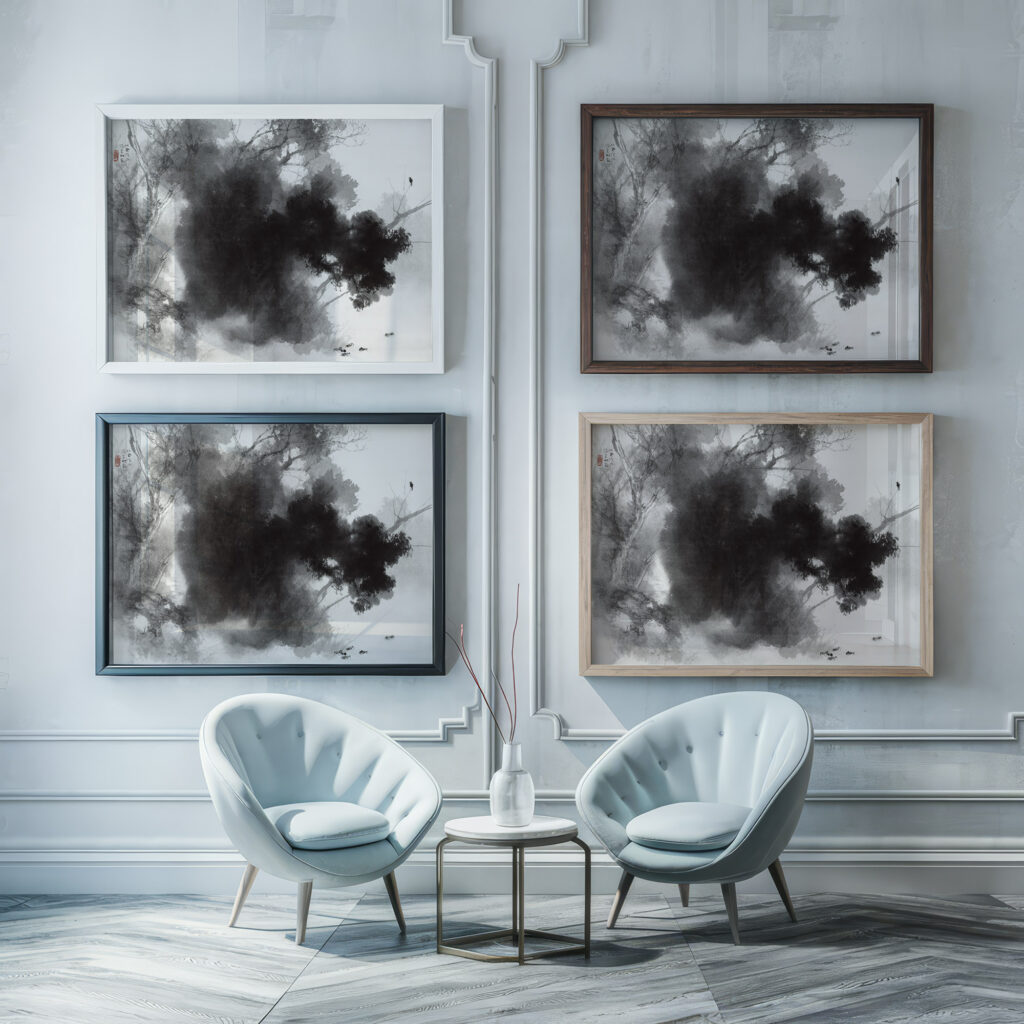 Birds at Roost 1937 Takeuchi Seiho framed posters mockup