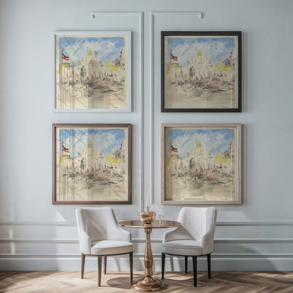 Bismarckfeier 1915 Lovis Corinth framed posters mockup