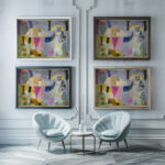 Black Columns in a Landscape 1919 Paul Klee framed posters mockup