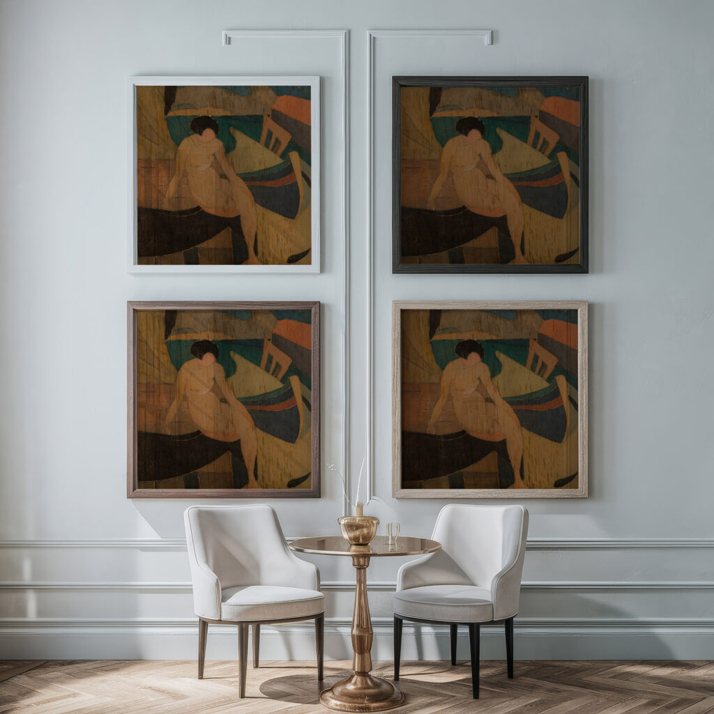 Black Fish 1920 Blanche Lazzell framed posters mockup