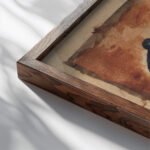 Black mother 1917 Zygmunt Waliszewski close up dark wood mockup