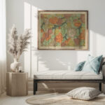 Blad met bloemen en vruchten met puntenfond 1750 1800 Unknown 5 mockup