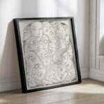 Blad met hoofden 1891 Leo Gestel 4 mockup