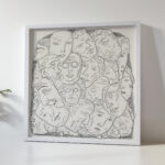 Blad met hoofden 1891 Leo Gestel 5 mockup