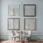 Blad met hoofden 1891 Leo Gestel framed posters mockup