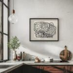 Blad met ondefinieerbare voorstelling 1891 Leo Gestel 6 mockup