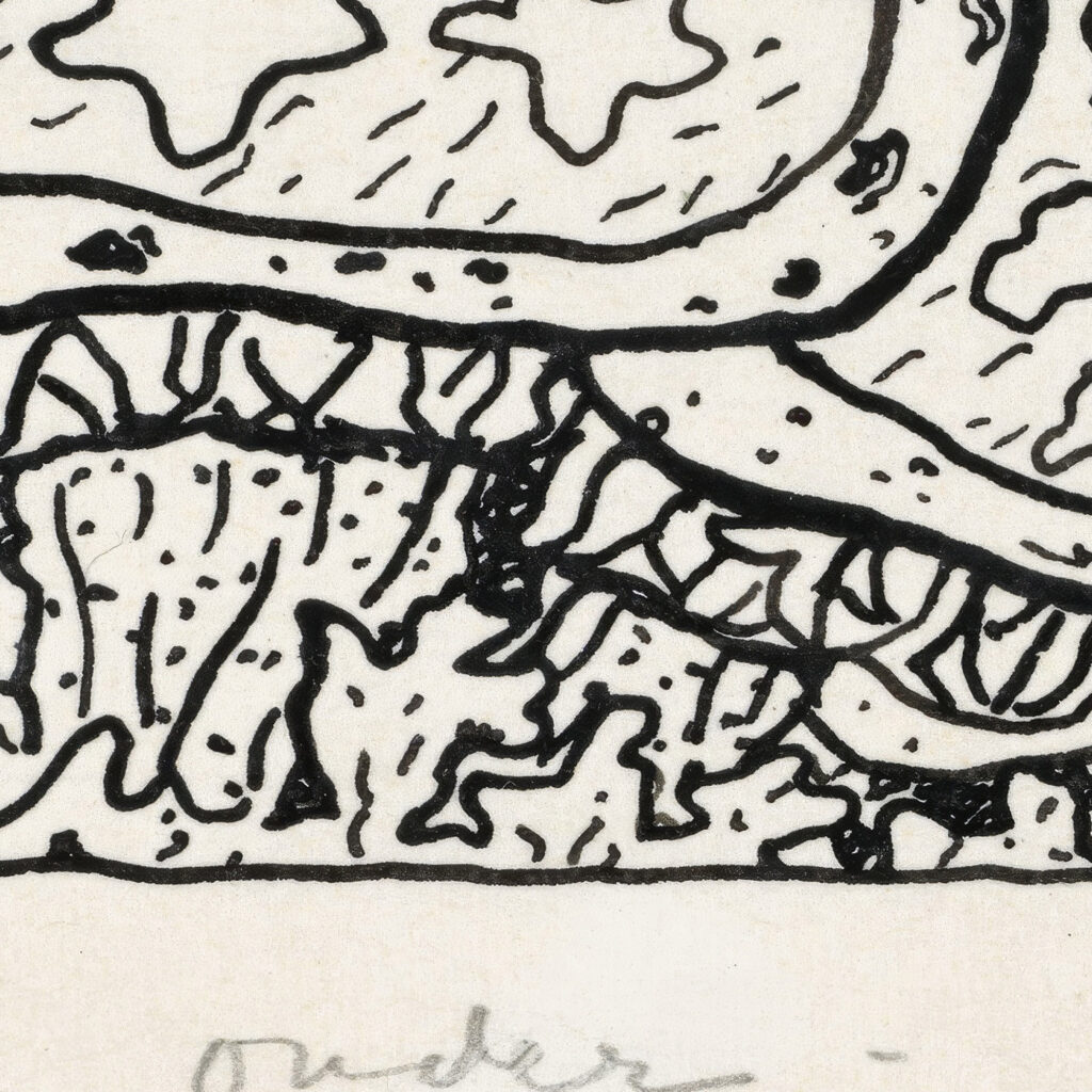 Blad met ondefinieerbare voorstelling 1891 Leo Gestel 8 mockup