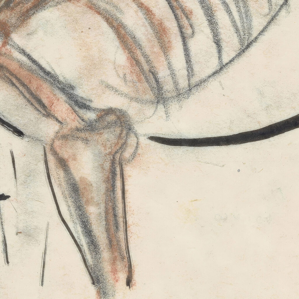 Blad met schets van een paard 1891 Leo Gestel 8 mockup