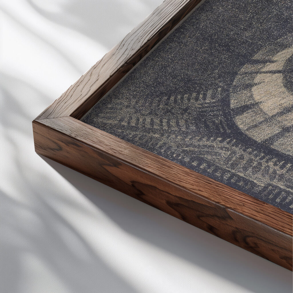 Bladbegonia 1920 Samuel Jessurun de Mesquita close up dark wood mockup