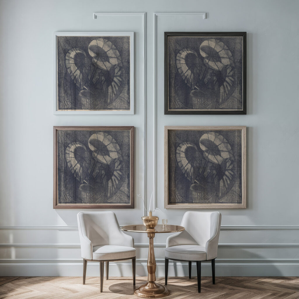 Bladbegonia 1920 Samuel Jessurun de Mesquita framed posters mockup