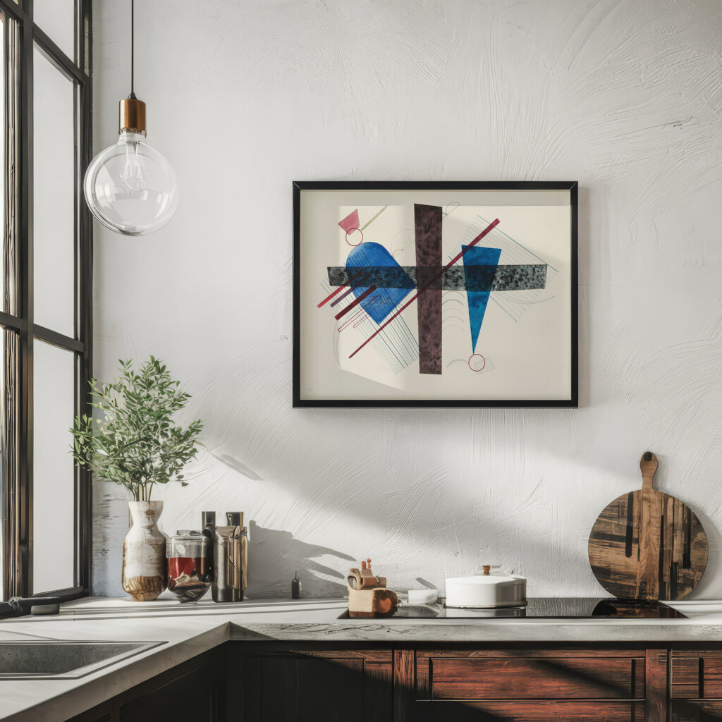 Blau in Rund und Spitz 1933 Wassily Kandinsky 6 mockup