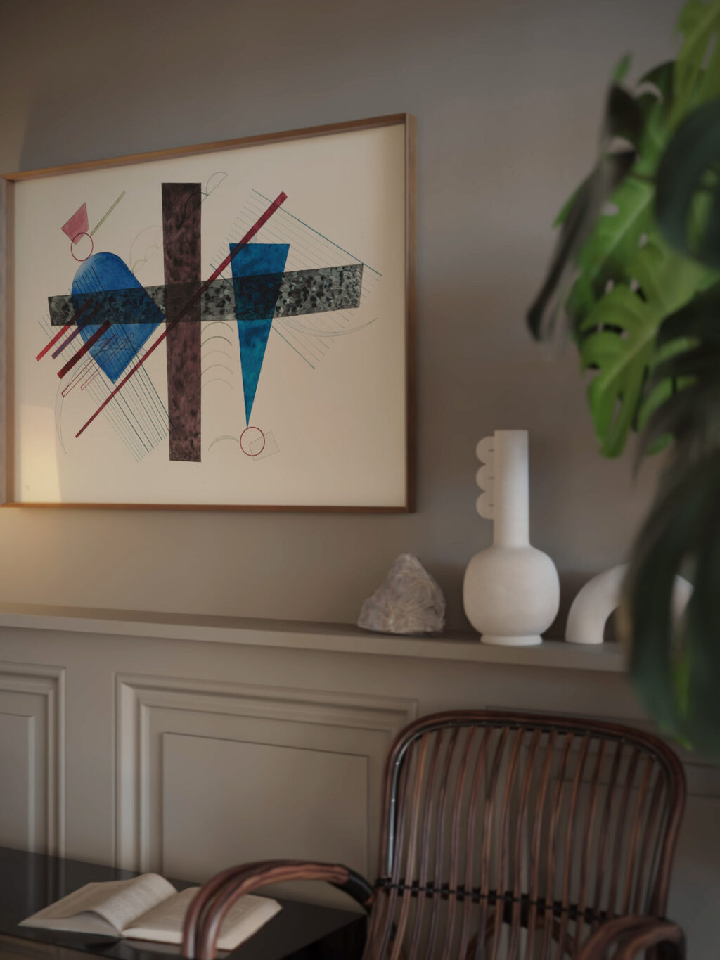 Blau in Rund und Spitz 1933 Wassily Kandinsky video mockup Blau in Rund und Spitz 1933 Wassily Kandinsky video mockup