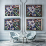 Blaue Magnolie 1929 Christian Rohlfs framed posters mockup