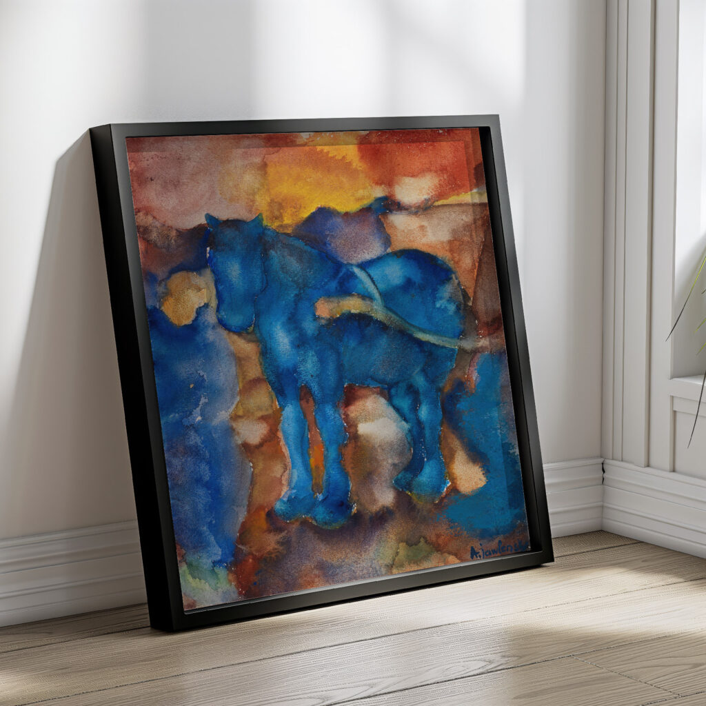 Blaues Pferd 1915 Alexej von Jawlensky 4 mockup