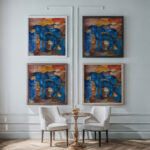 Blaues Pferd 1915 Alexej von Jawlensky framed posters mockup