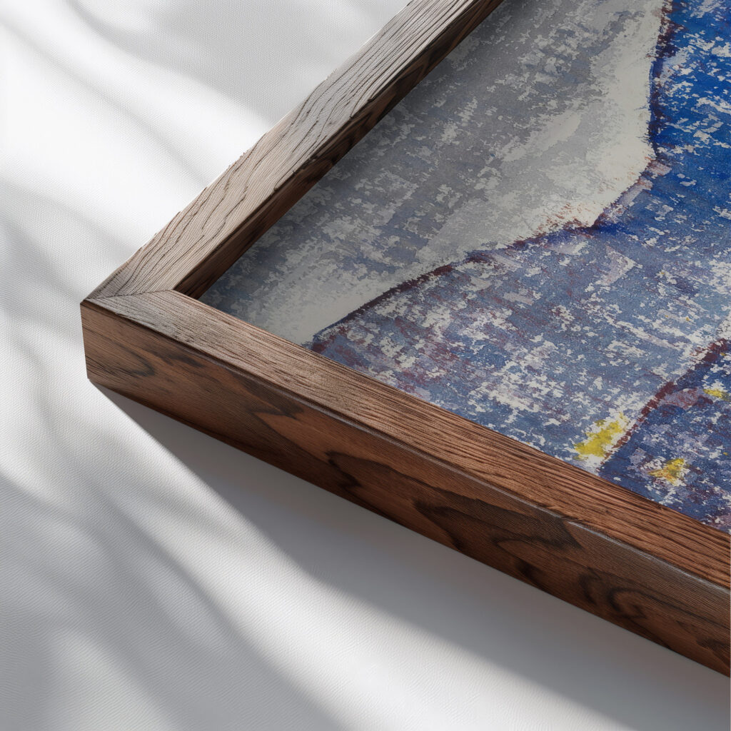 Blick auf Florenz 1911 August Babberger close up dark wood mockup