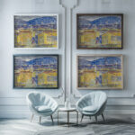 Blick auf Florenz 1911 August Babberger framed posters mockup