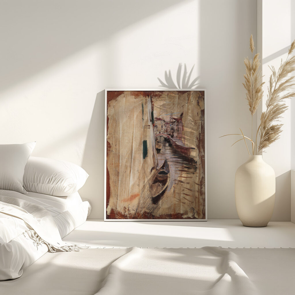 Blick in einen venezianischen Kanal Giovanni Boldini 4 mockup