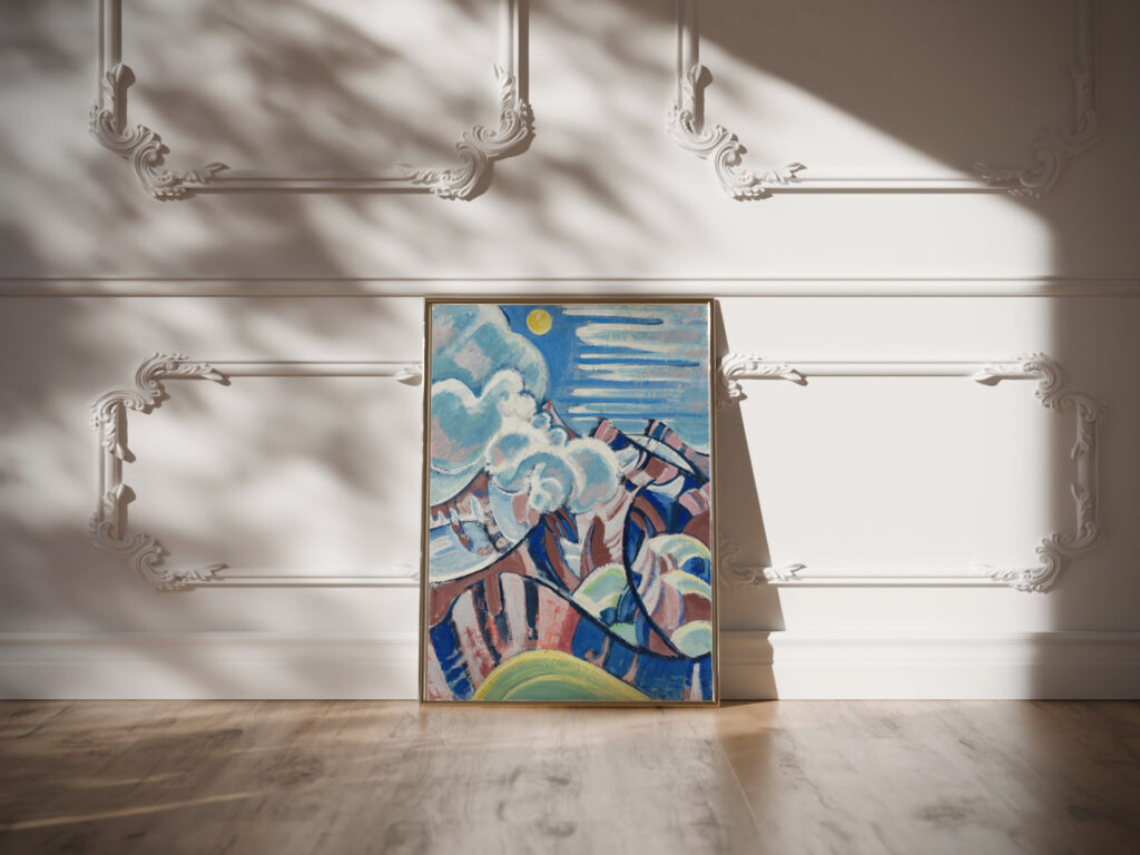 Blick uber das Gental 1918 August Babberger video mockup