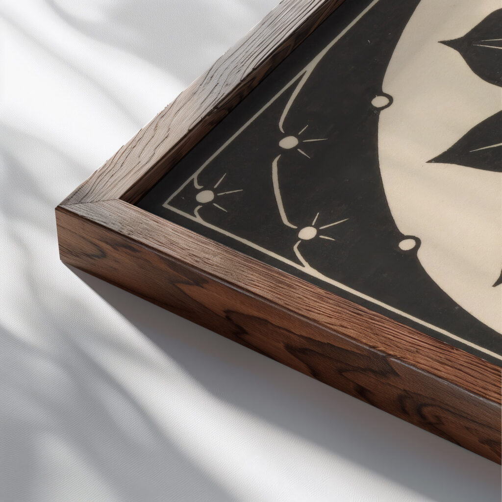 Bloem 1920 Julie de Graag close up dark wood mockup