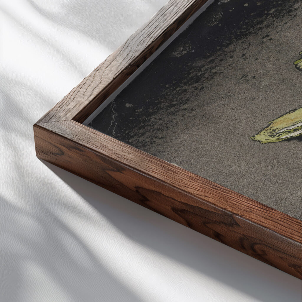 Bloem V 1874 1945 Carel Adolph Lion Cachet close up dark wood mockup