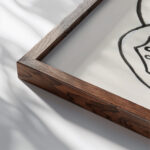 Bloemen 1891 Leo Gestel close up dark wood mockup