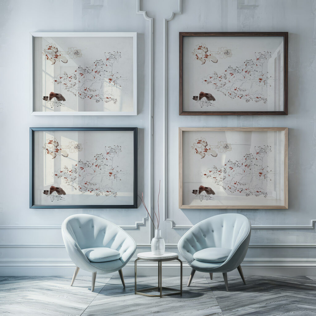 Bloemen 1896 Carel Adolph Lion Cachet framed posters mockup