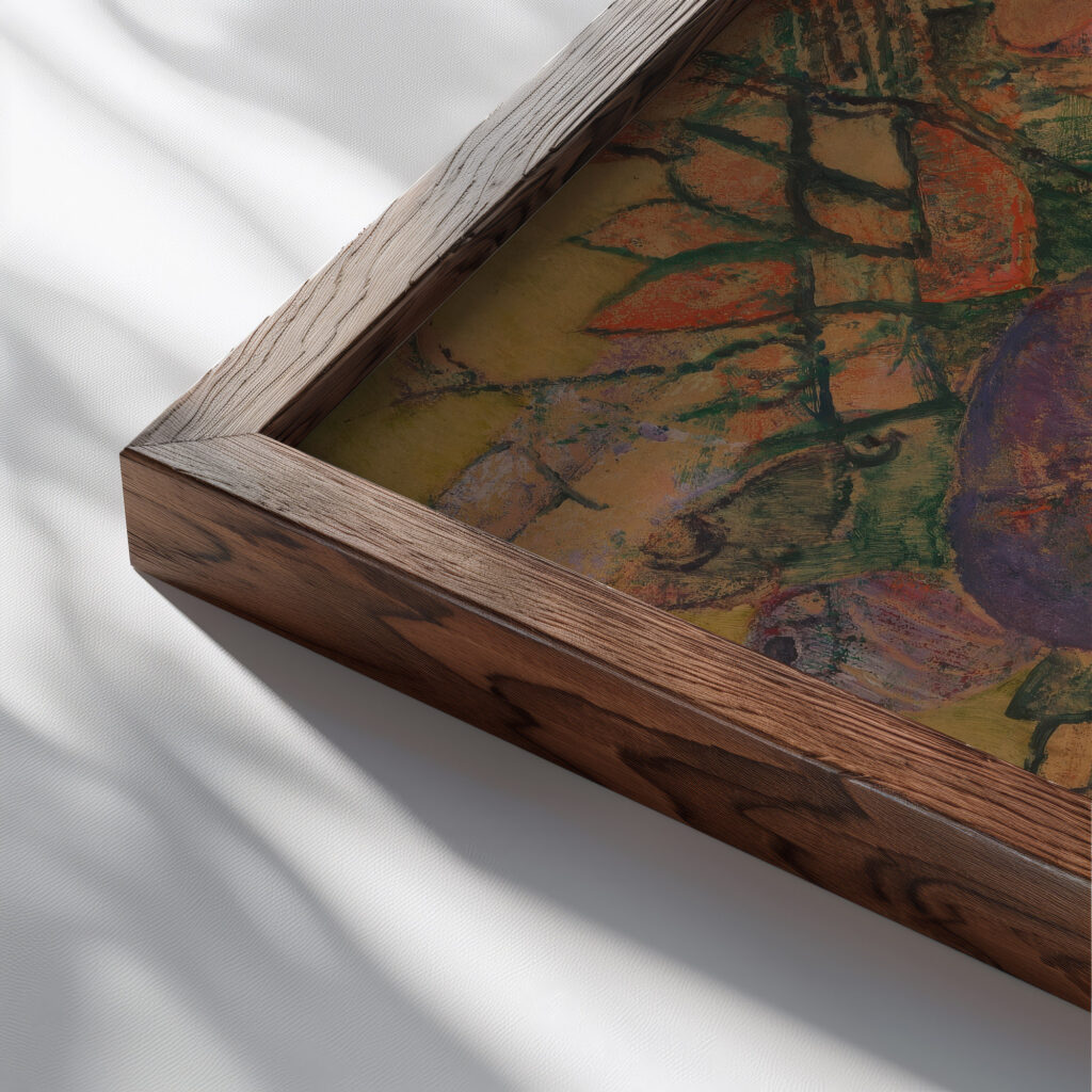 Bloemen 1912 Frits van den Berghe close up dark wood mockup