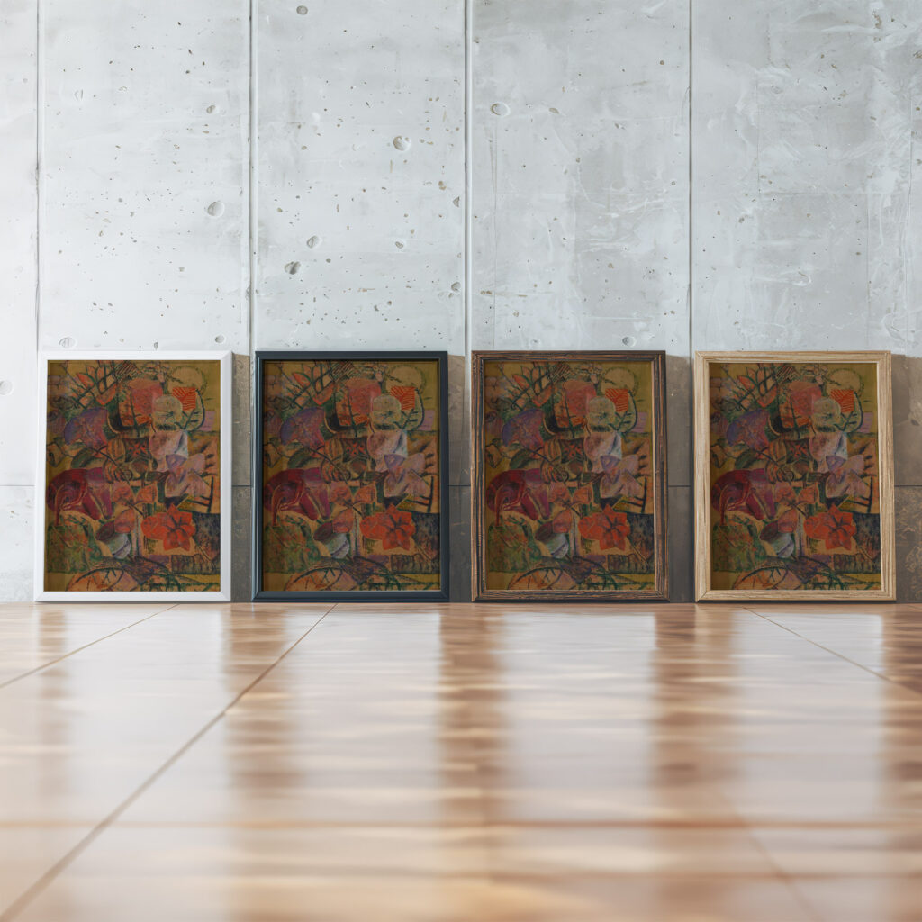 Bloemen 1912 Frits van den Berghe framed posters mockup
