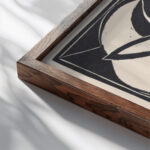 Bloemen in een kruik 1925 M.A. van Dugteren close up dark wood mockup