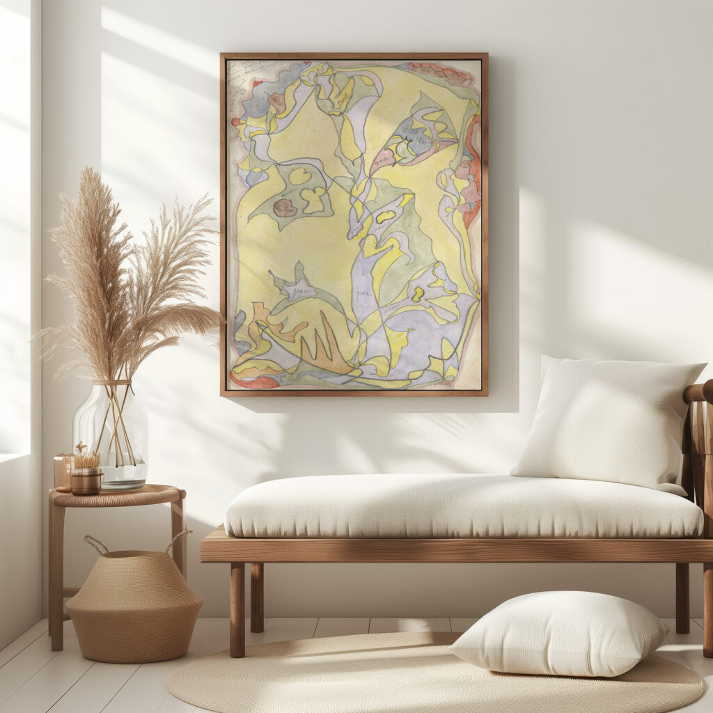 Bloemmotieven op een geel fond 1918 06 24 Theo Colenbrander 5 mockup