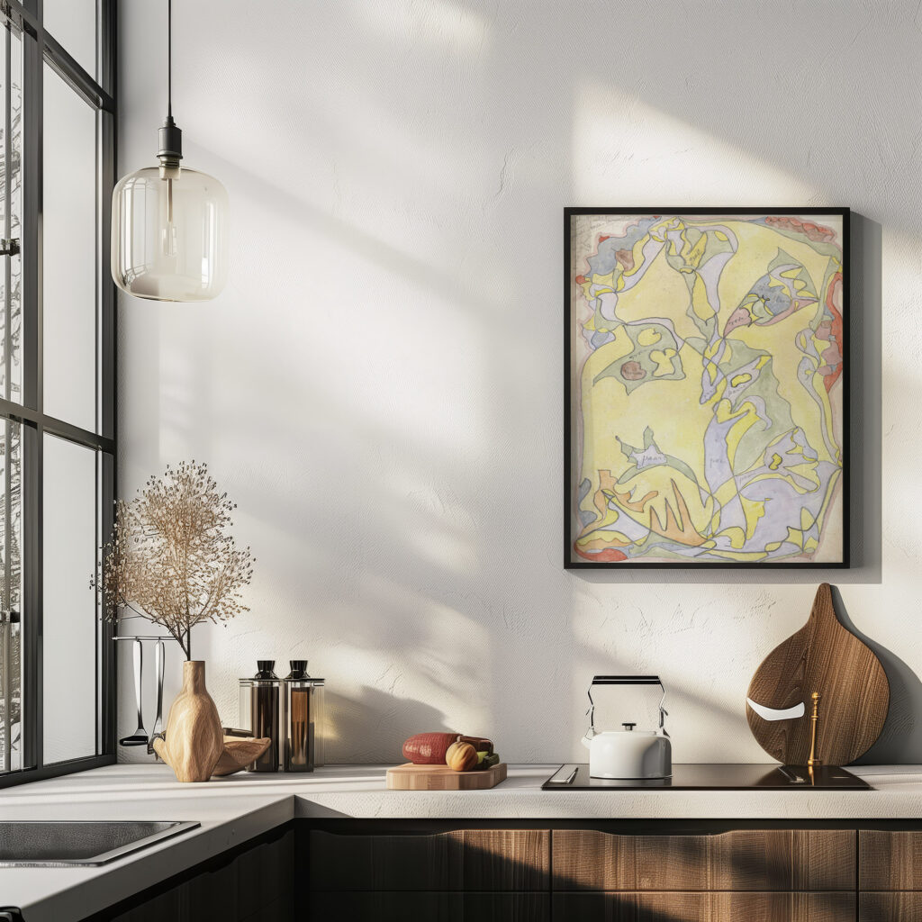 Bloemmotieven op een geel fond 1918 06 24 Theo Colenbrander 6 mockup